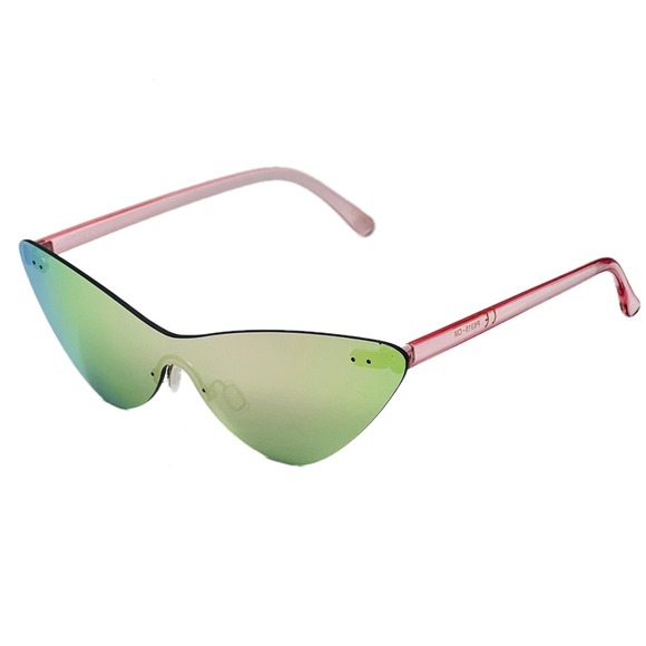 Accessories - Cat Eye Sunglasses Mirrored Lens Fashion Funky Sunglasses Women Pink Mirror Lens